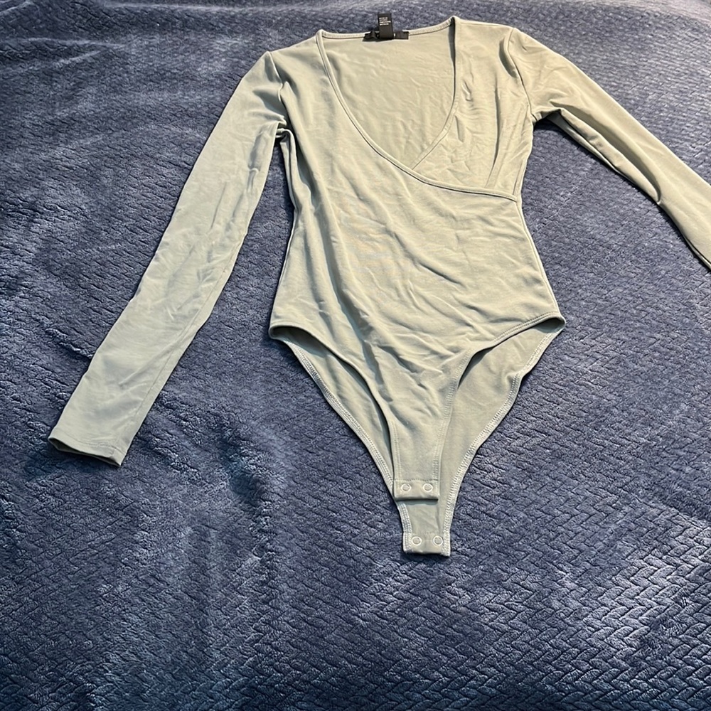 Forever 21 light green bodysuit/ casual top